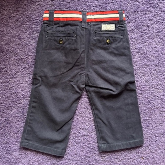 Janie and Jack baby Navy dress pants with belt - 6-12 months - Picture 2 of 6